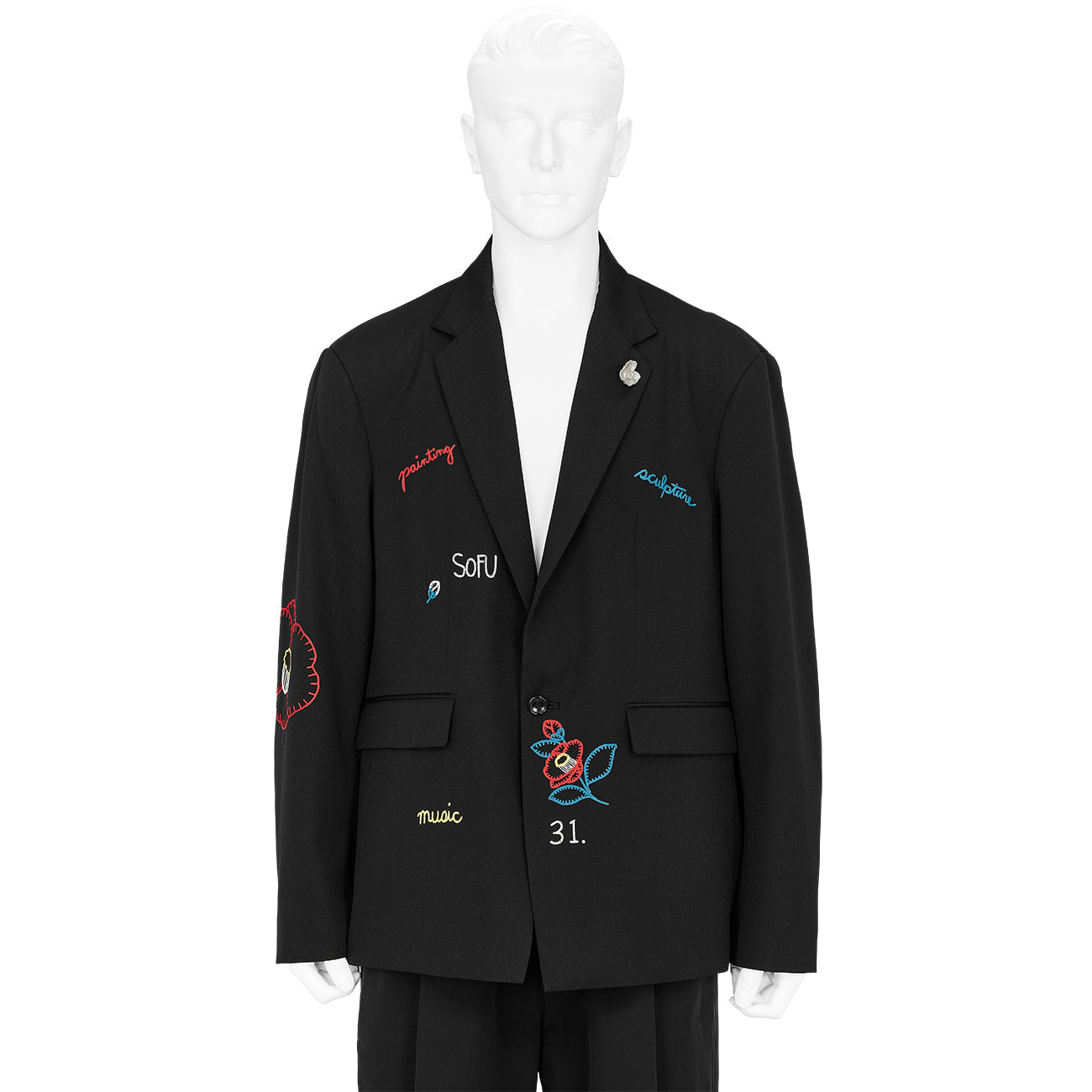 SOFU TESHIGAHARA EMBROIDERY JACKET BLACK