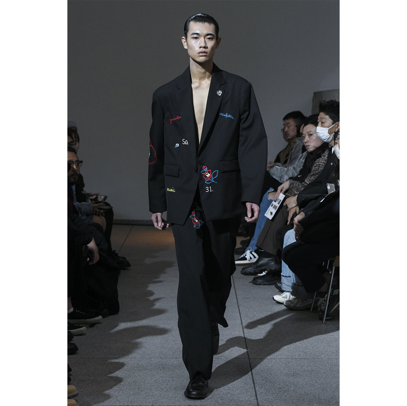 SOFU TESHIGAHARA EMBROIDERY JACKET BLACK