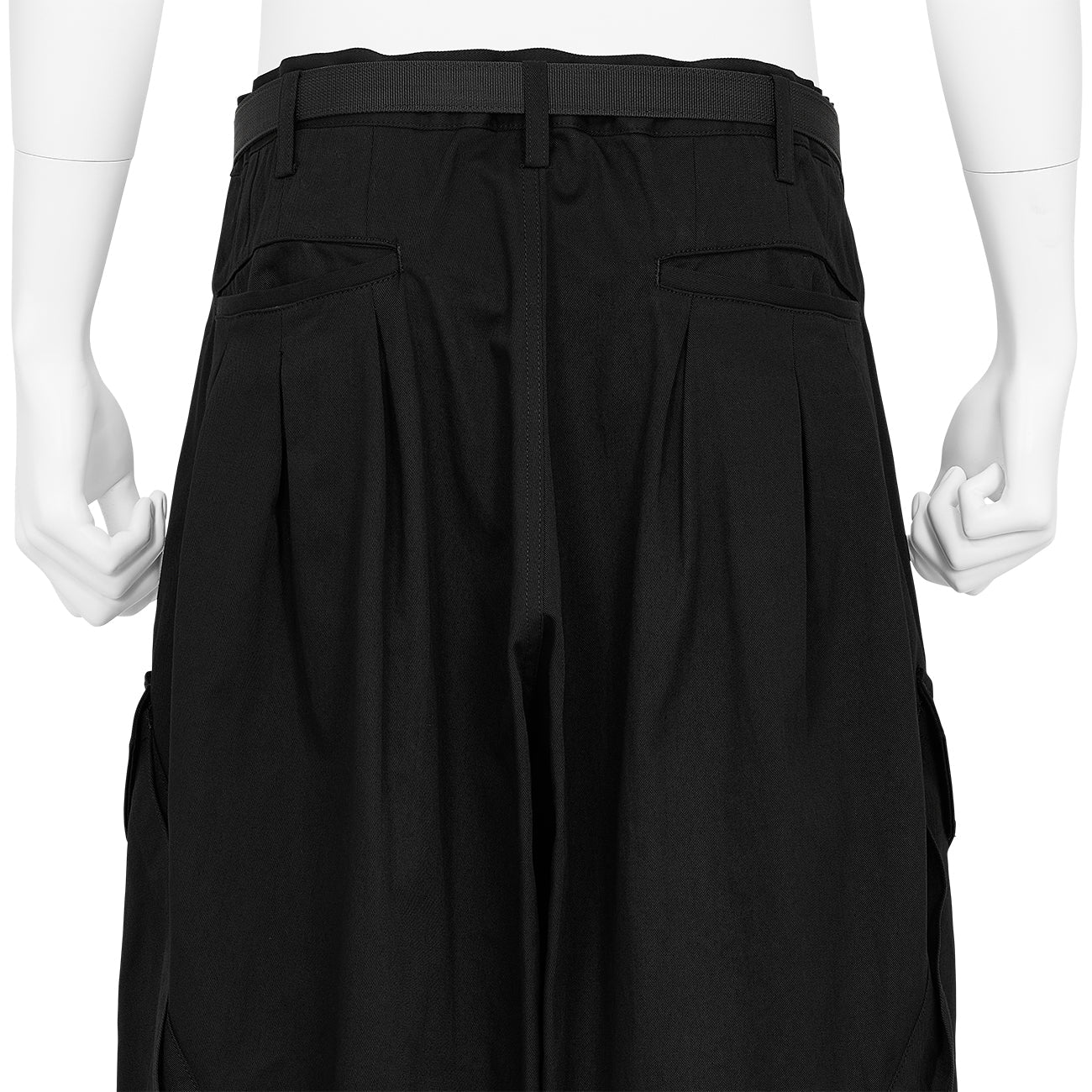 12 TUCK CARGO PANTS BLACK