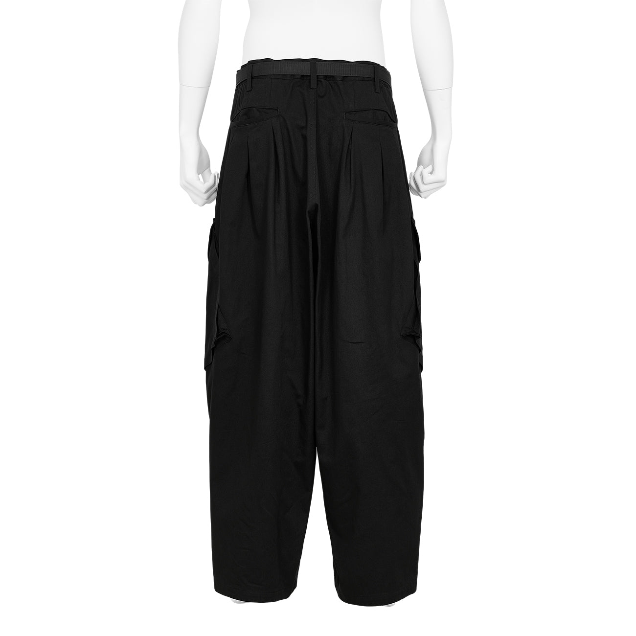 12 TUCK CARGO PANTS BLACK