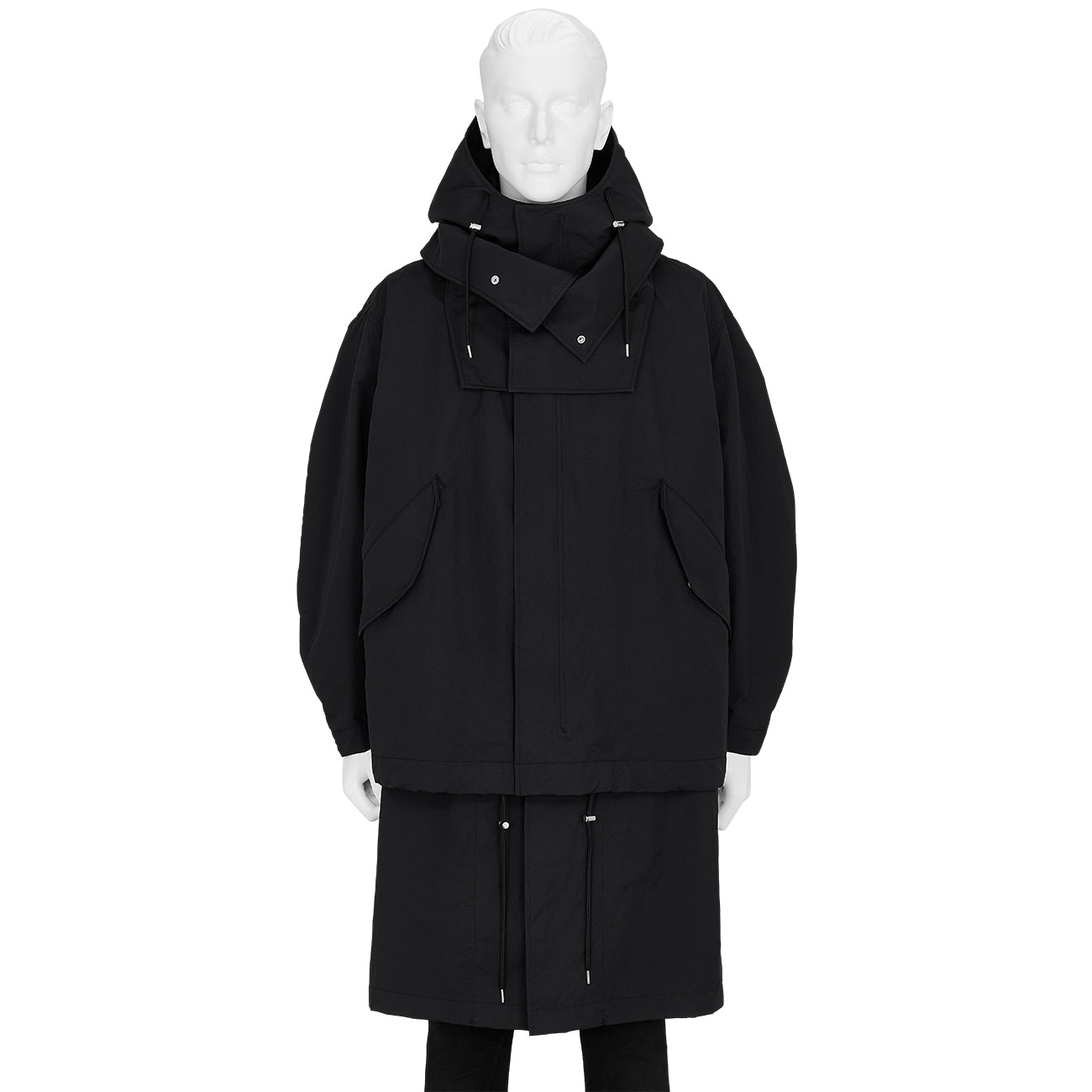 23SS Eikoh Hosoe PRINT LAYER COAT BLACK