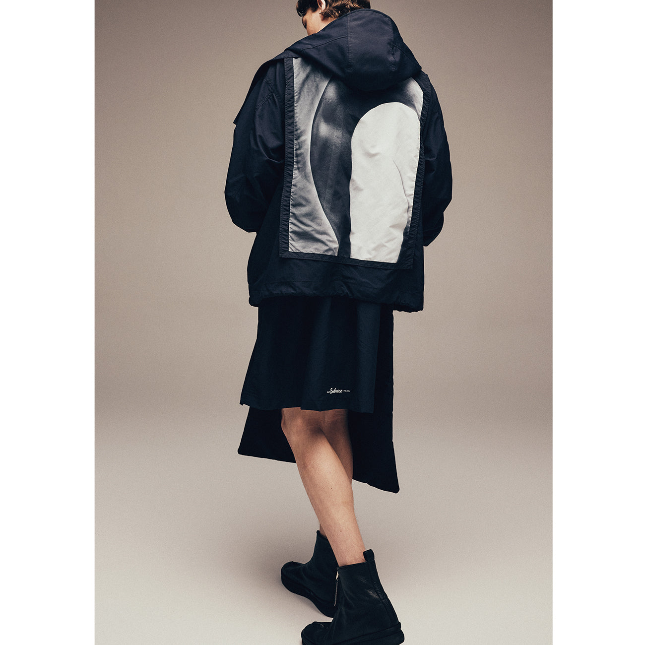 Eikoh Hosoe PRINT LAYER COAT BLACK