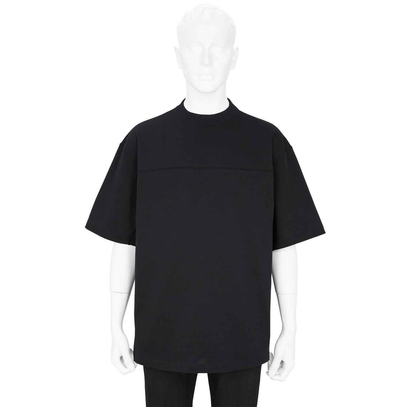 COTTON PLATING T-SHIRT BLACK