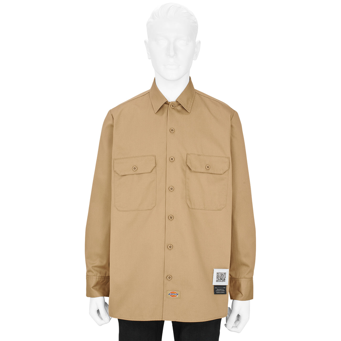 DICKIES COLLABORATION PLEATED WORK SHIRT BEIGE