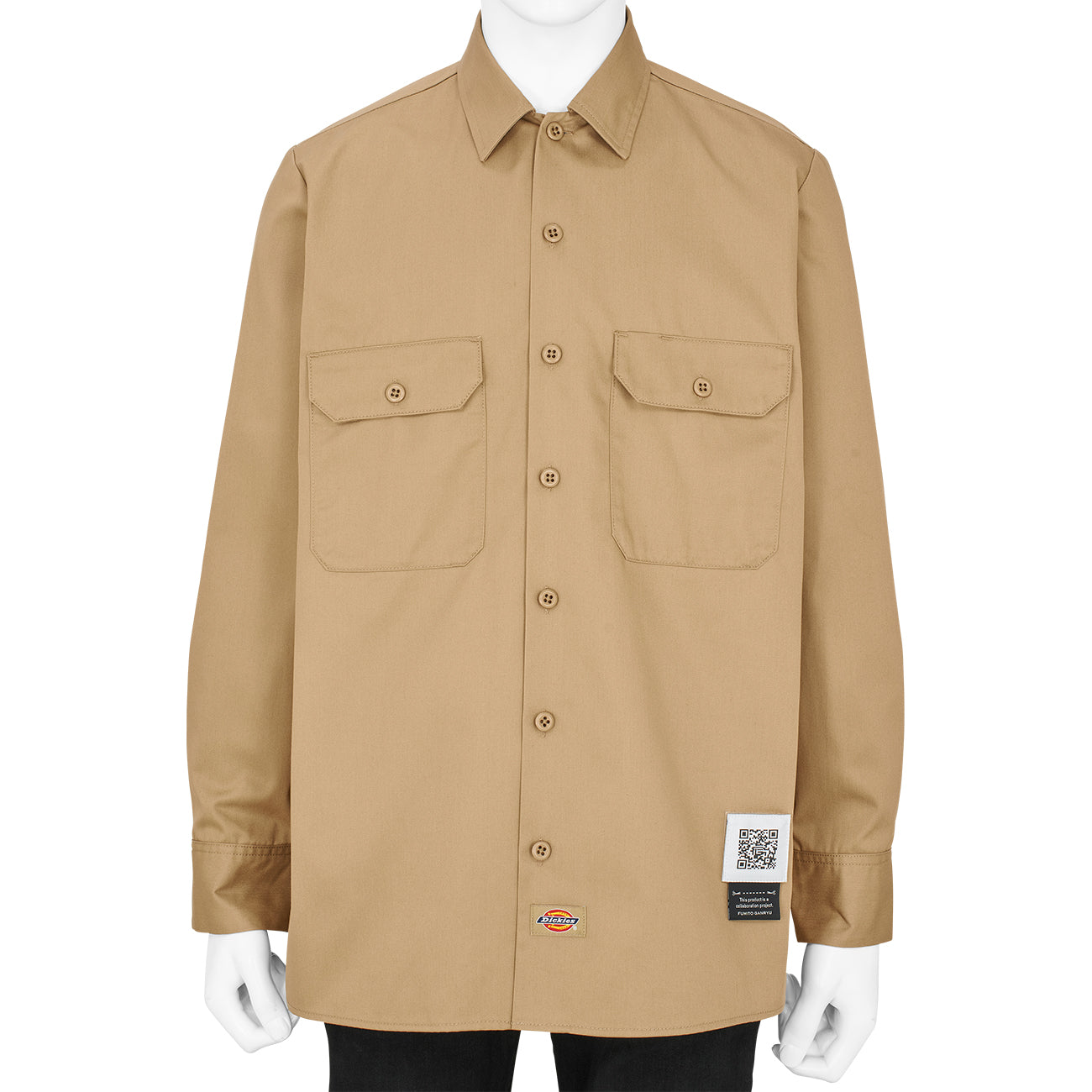 DICKIES COLLABORATION PLEATED WORK SHIRT BEIGE