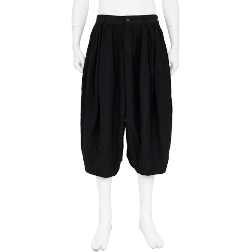 POLYESTER BALLOON SHORTS BLACK
