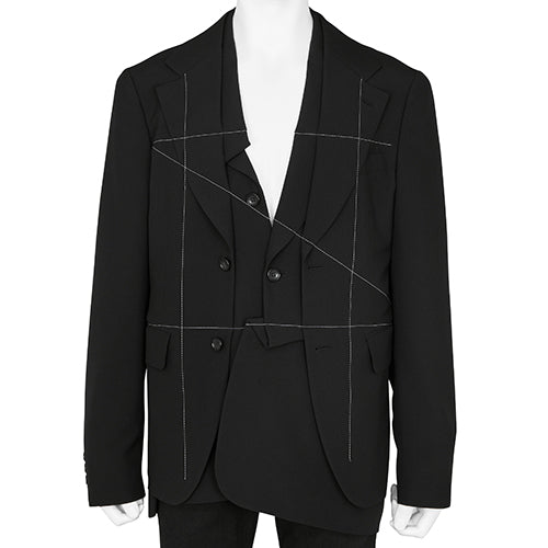 LAYER JACKET WITH STITCH BLACK