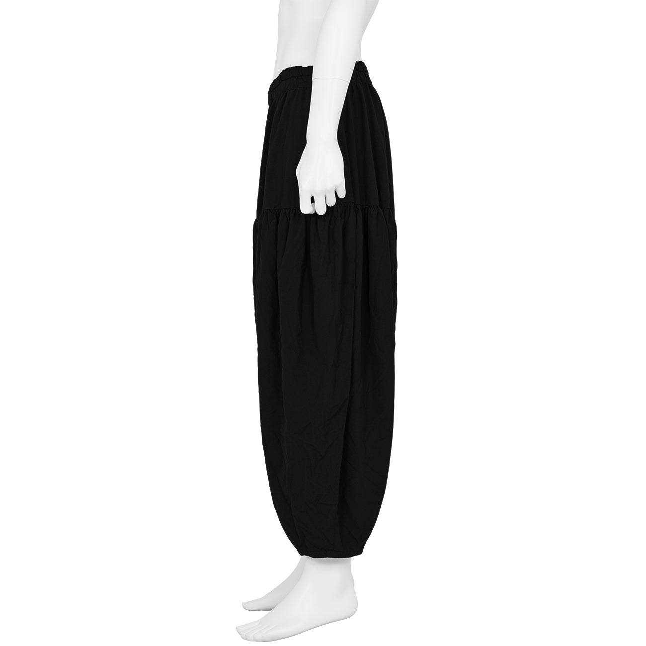 POLYESTER BALLOON PANTS BLACK