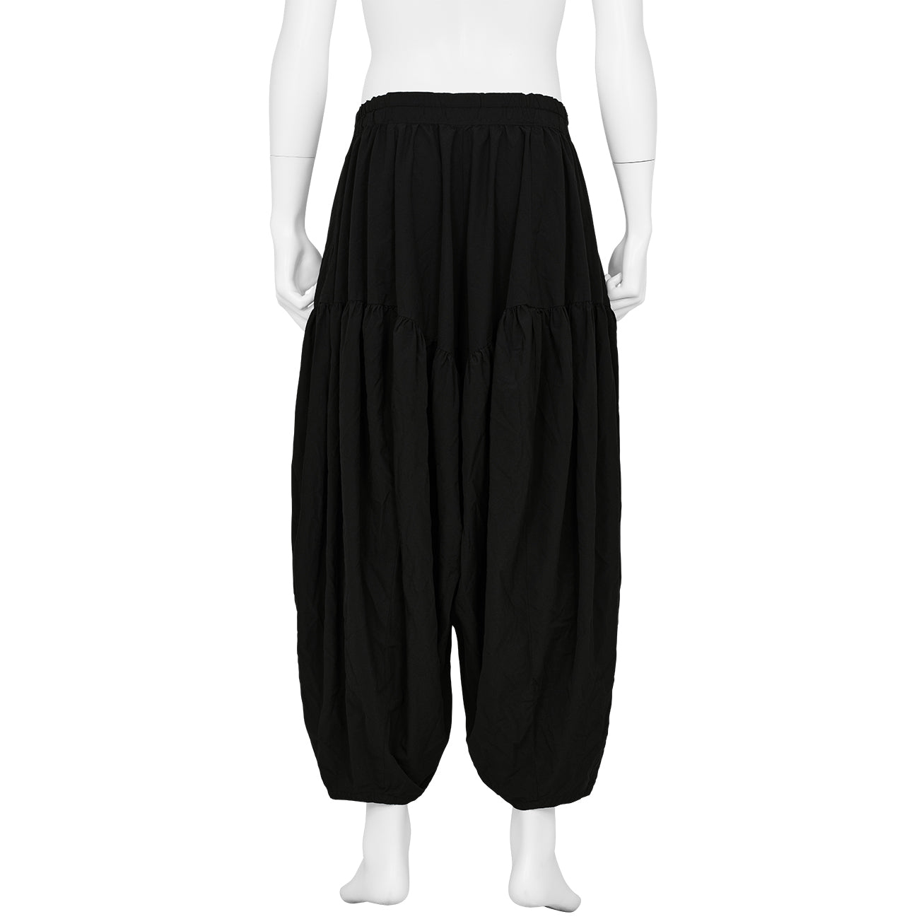 POLYESTER BALLOON PANTS BLACK