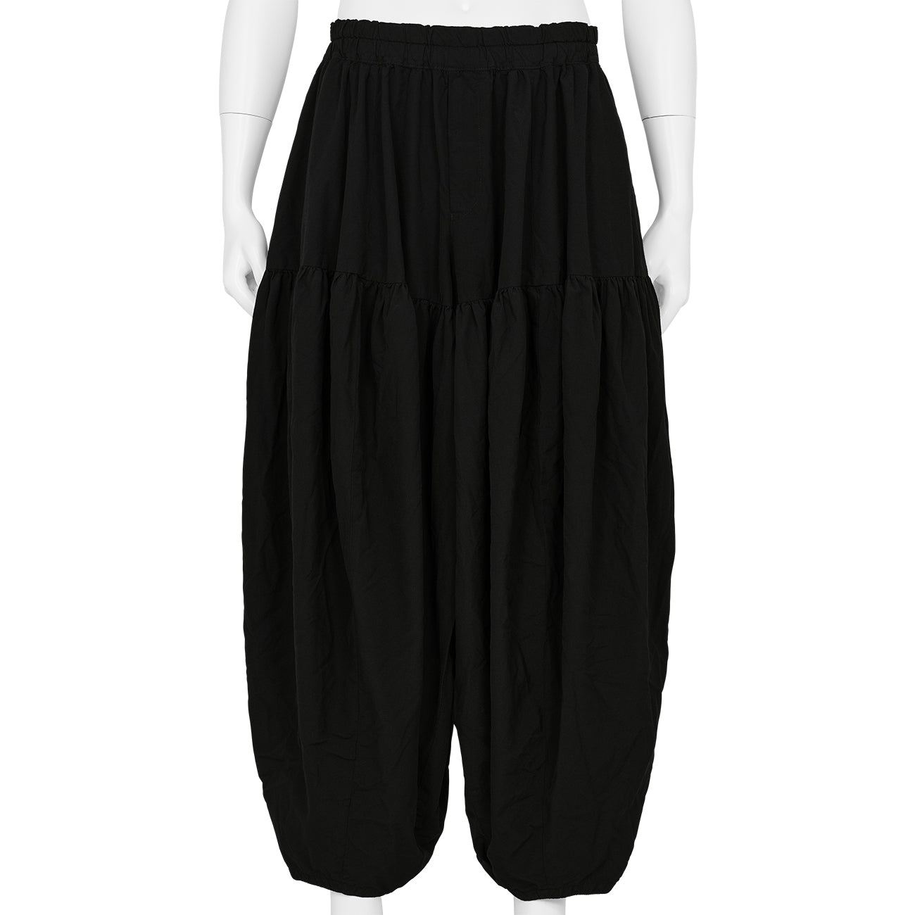POLYESTER BALLOON PANTS BLACK
