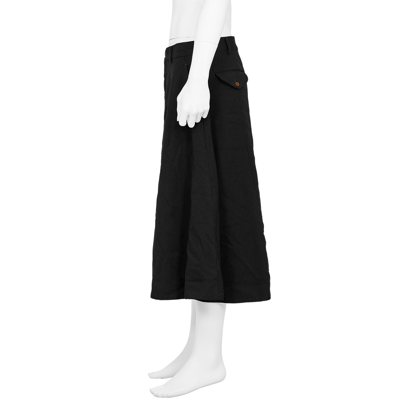 POLYESTER SHORTS ( SIDE LONG ) BLACK