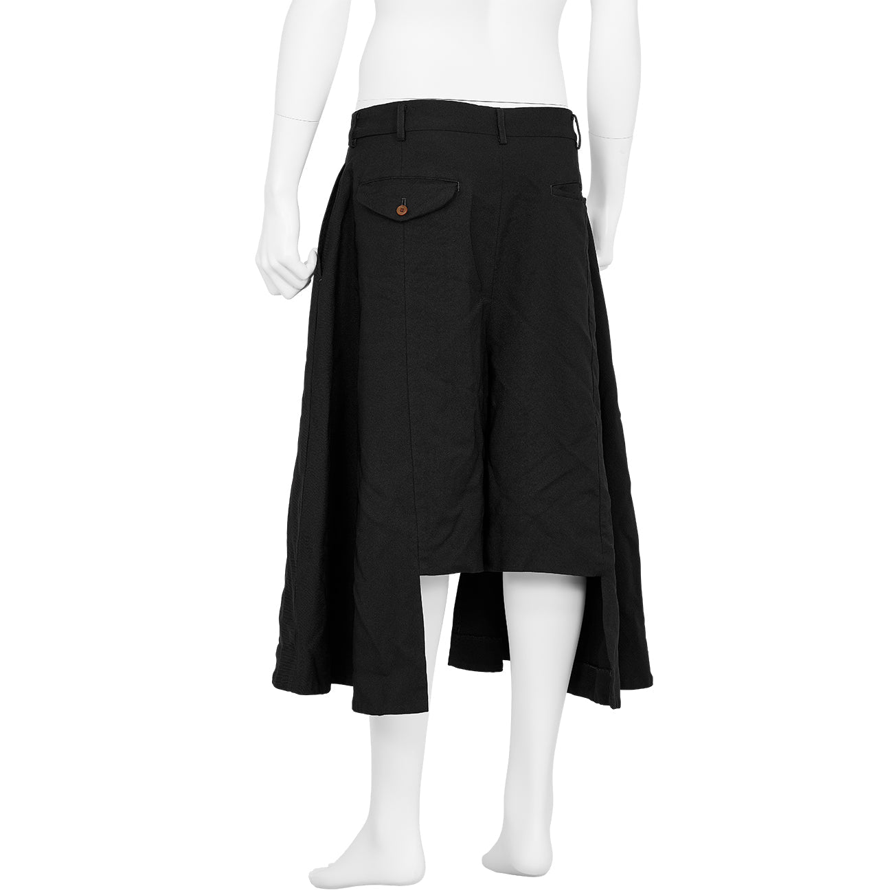 POLYESTER SHORTS ( SIDE LONG ) BLACK