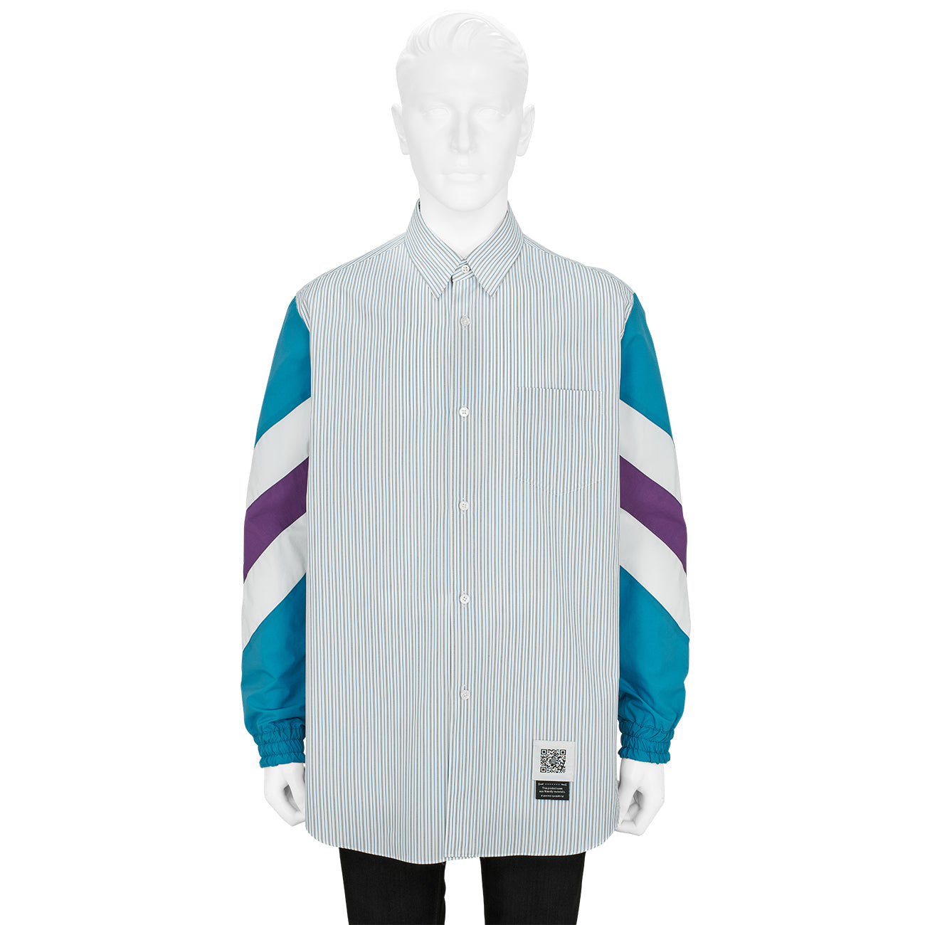 WIND BREAKER SHIRT STRIPE×BLUE