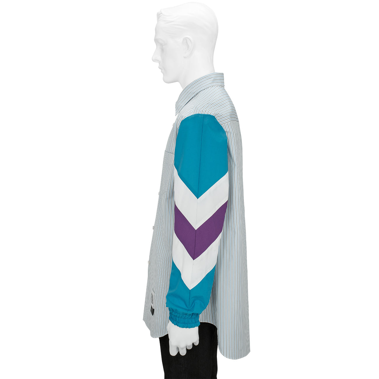 WIND BREAKER SHIRT STRIPE×BLUE