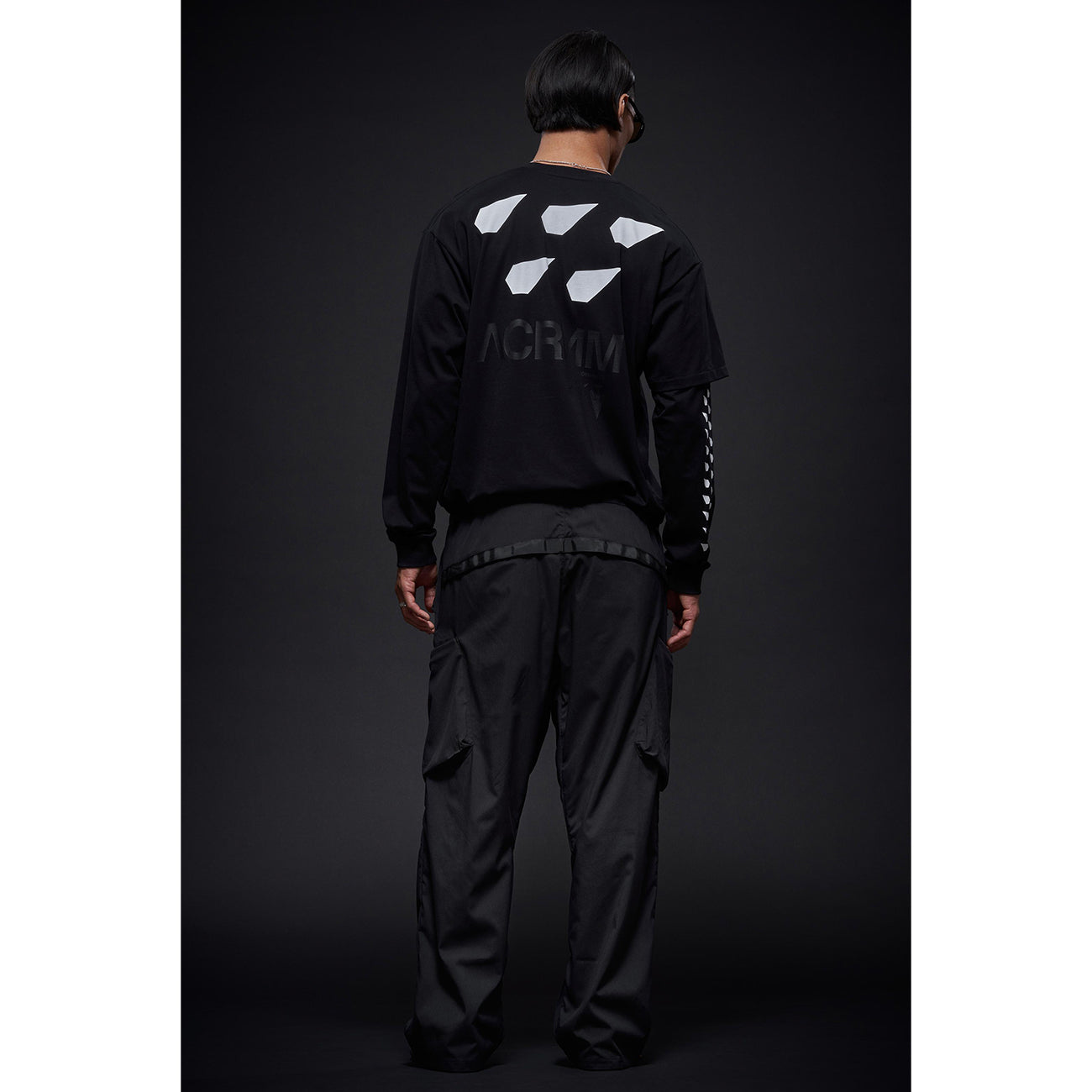 P55-M NYLON STRETCH CARGO TROUSER BLACK