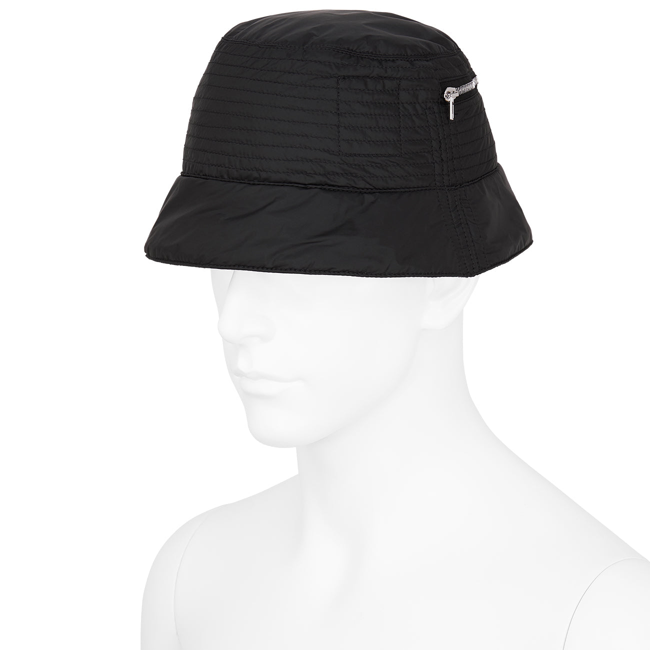 BUCKET HAT WITH ZIP BLACK