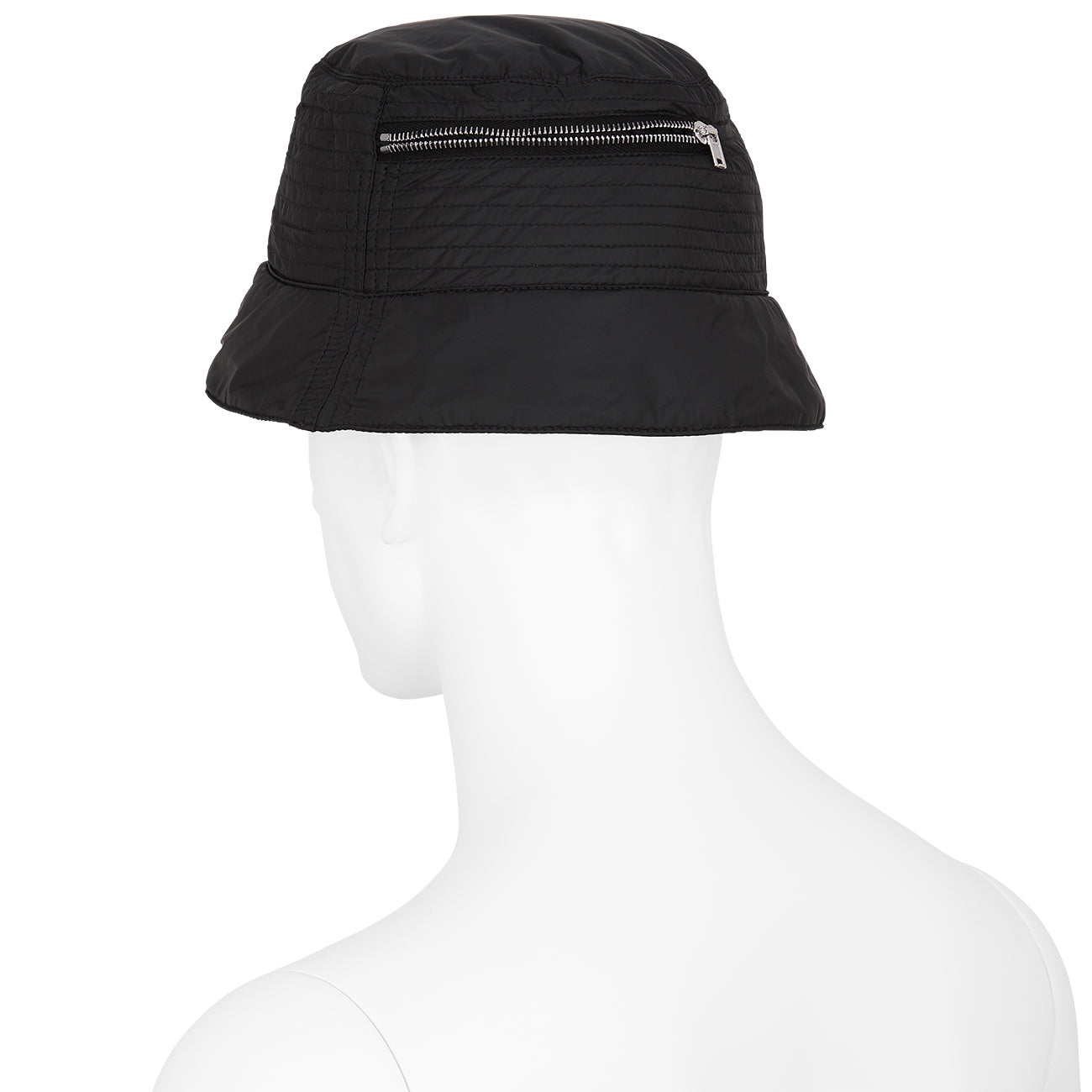 BUCKET HAT WITH ZIP BLACK