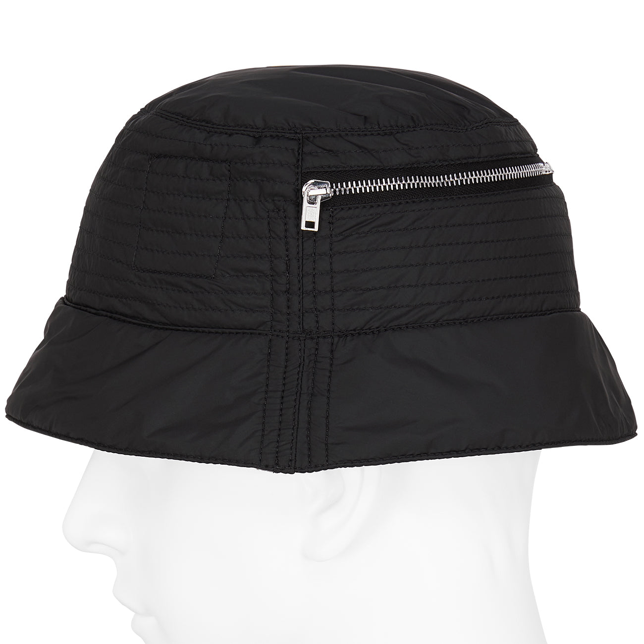 BUCKET HAT WITH ZIP BLACK