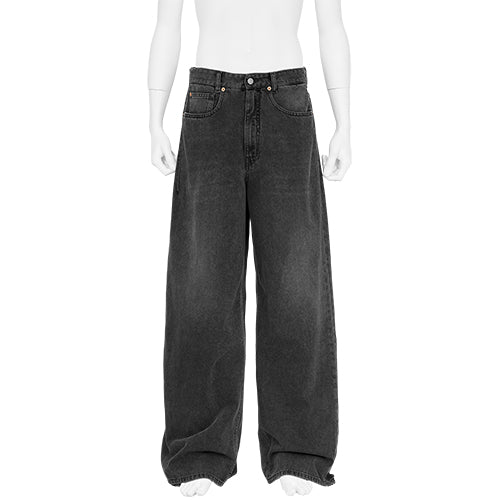 ASYMMETRY DENIM WASH BLACK