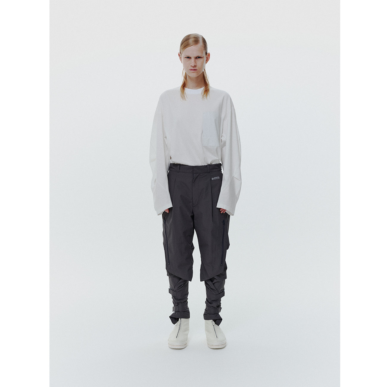 COTTON PLATING L/S TEE BLACK