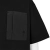 COTTON PLATING TEE BLACK