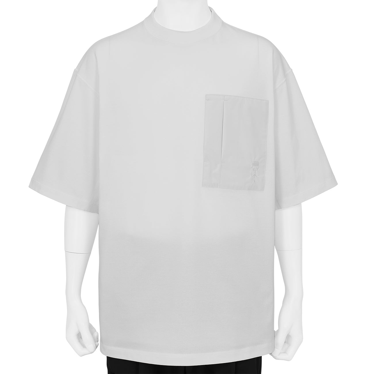 COTTON PLATING TEE WHITE