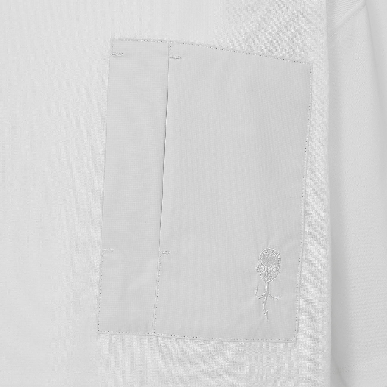 COTTON PLATING TEE WHITE