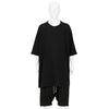 BIG TEE WITH BUTTON BLACK