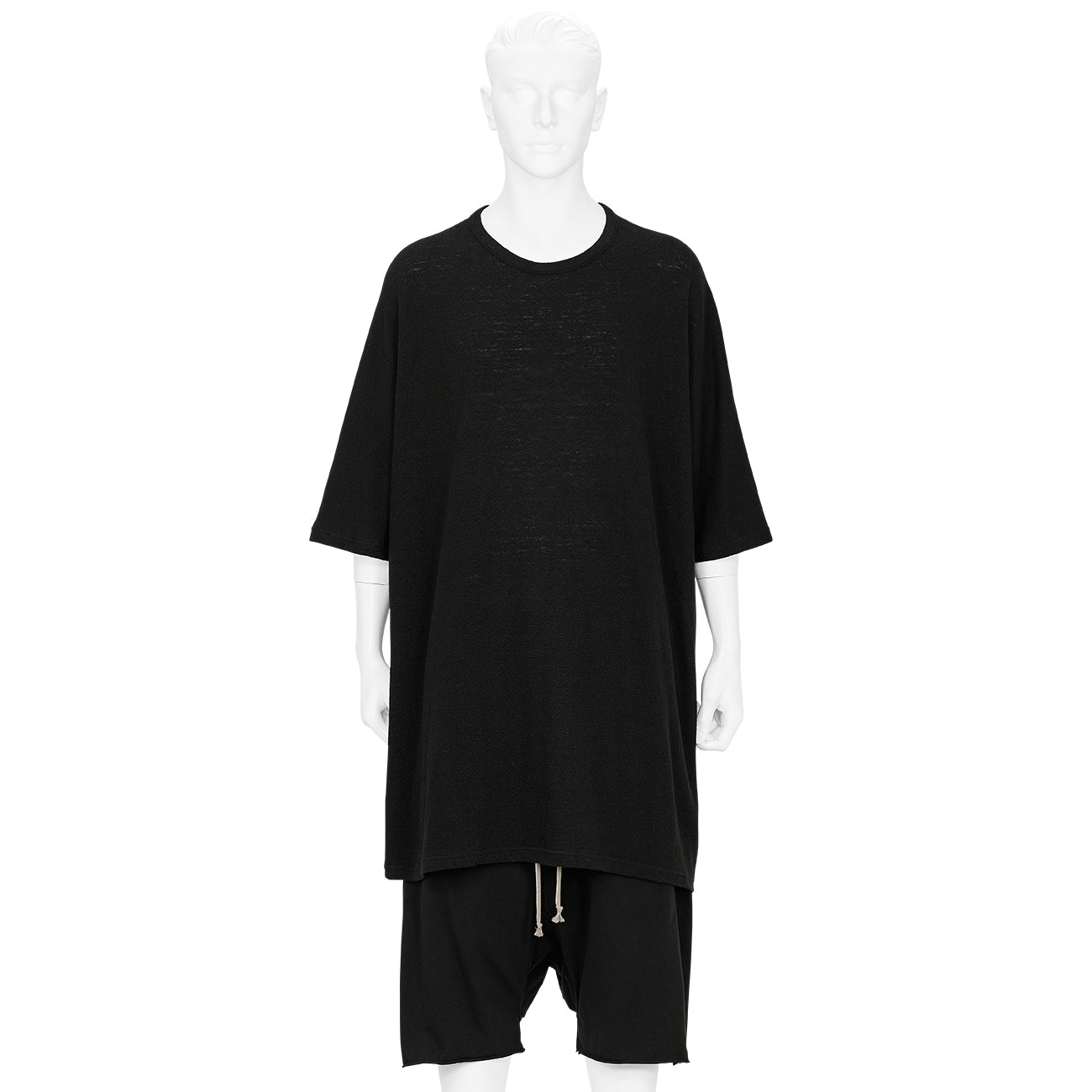 BIG TEE WITH BUTTON BLACK