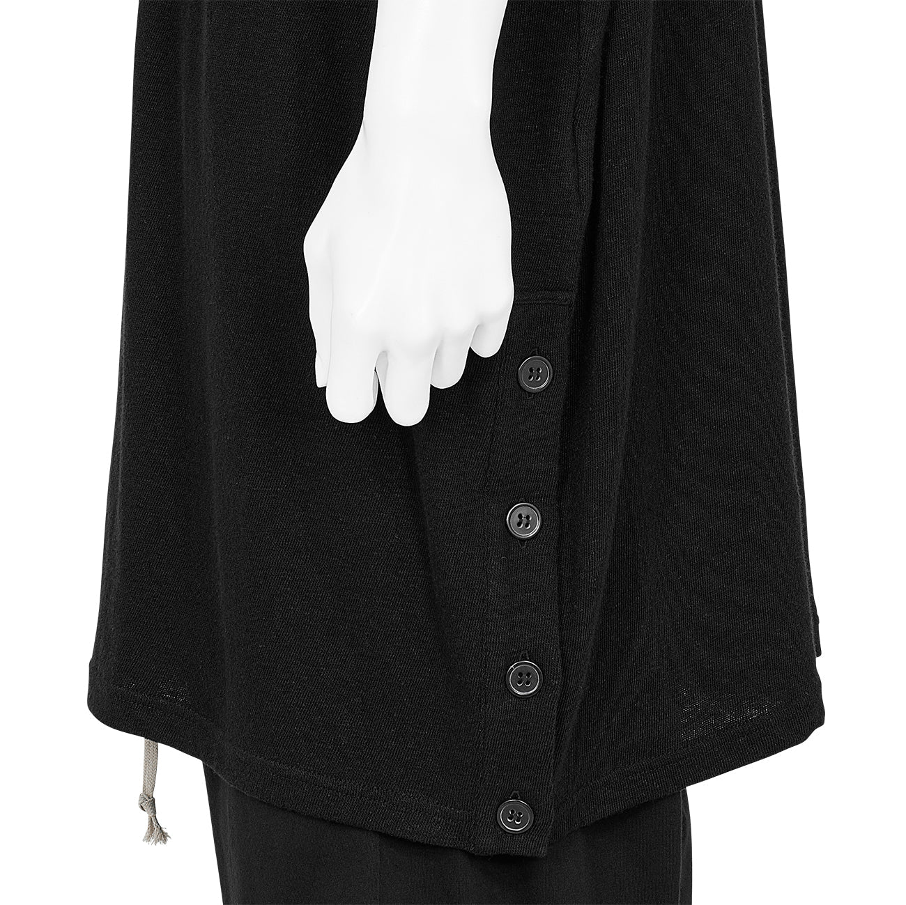 BIG TEE WITH BUTTON BLACK