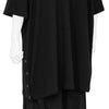 BIG TEE WITH BUTTON BLACK