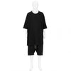 BIG TEE WITH BUTTON BLACK
