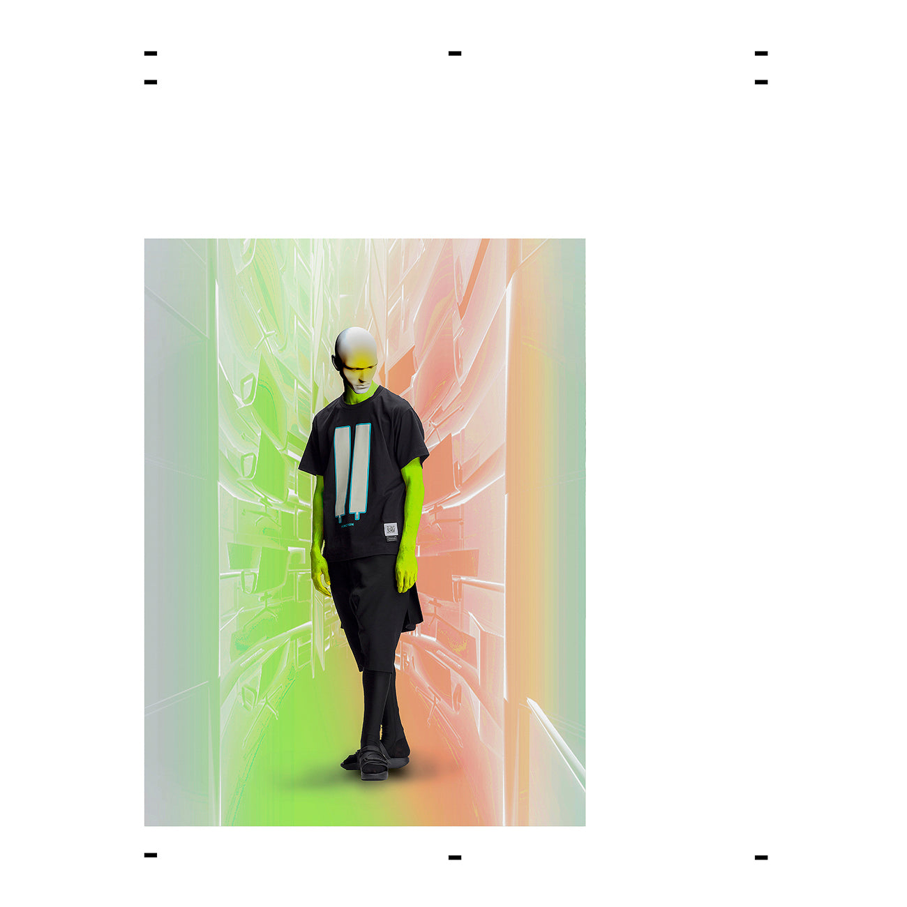 PHOSPHORESCENCE T-SHIRT BLACK×GREEN