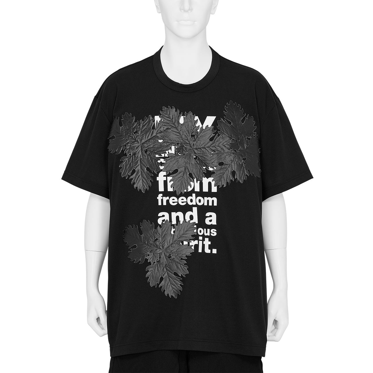LEAF TEE SHIRT BLACK