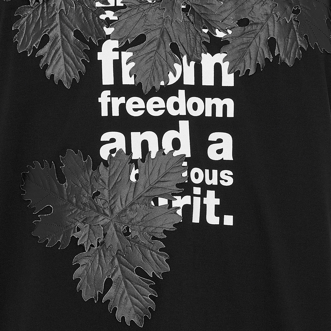 LEAF TEE SHIRT BLACK