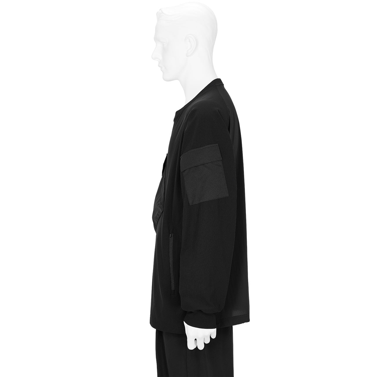 L/S TEE WITH POCKET BLACK