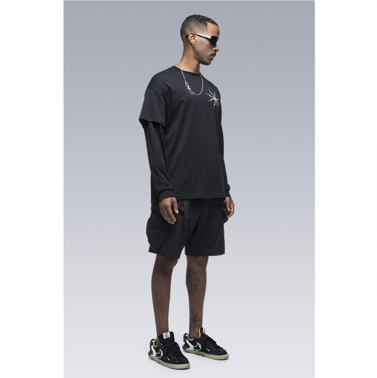 SP29-M NYLON STRETCH BDU SHORT PANTS BLACK