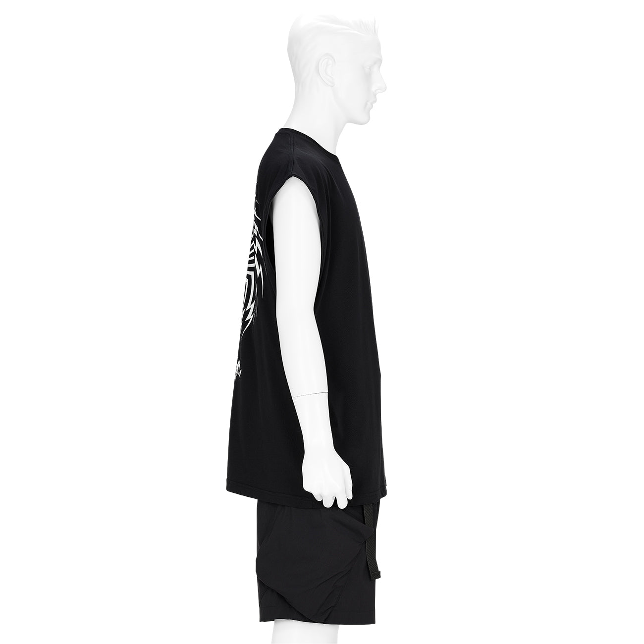 S25-PR-C PIMA COTTON SLEEVELESS T-SHIRT BLACK