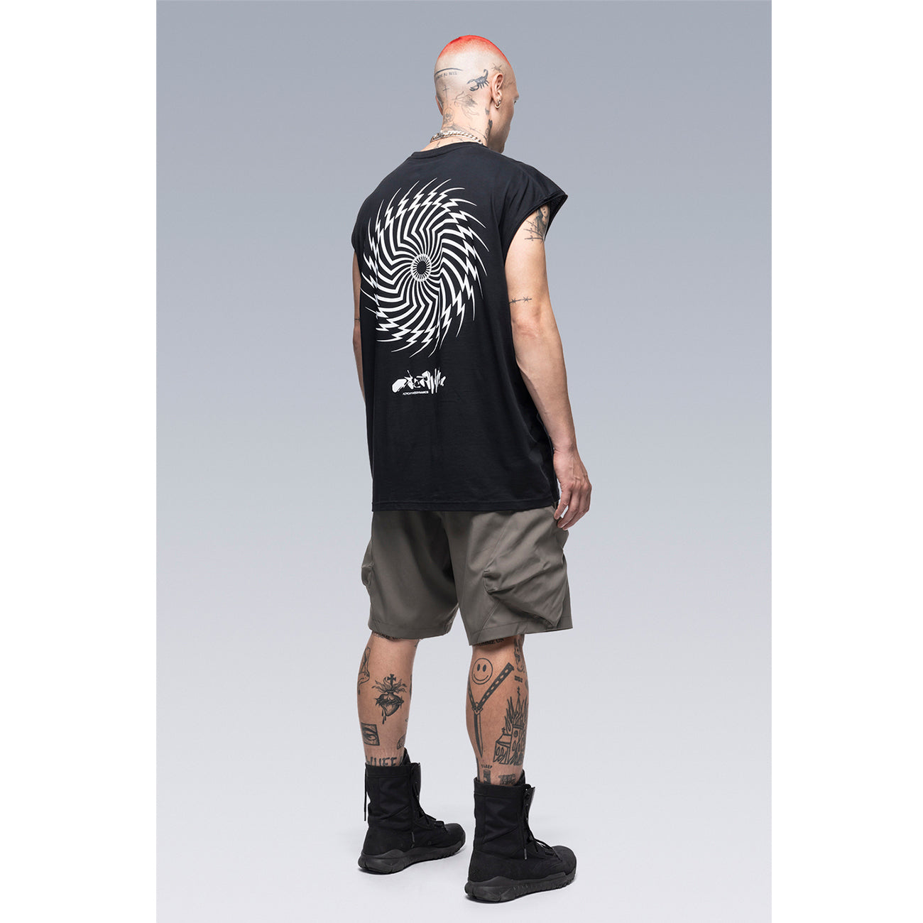 S25-PR-C PIMA COTTON SLEEVELESS T-SHIRT BLACK