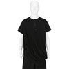 30/-CORMA DRAPE HALF SLEEVE T-SHIRT BLACK