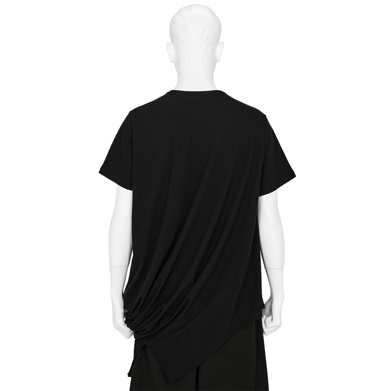 30/-CORMA DRAPE HALF SLEEVE T-SHIRT BLACK