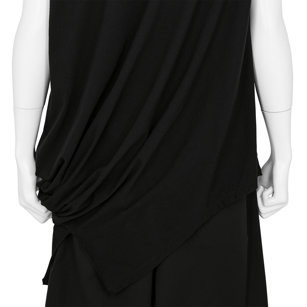 30/-CORMA DRAPE HALF SLEEVE T-SHIRT BLACK