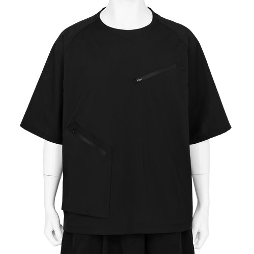 RAGLAN ZIP POCKET T-SHIRT BLACK