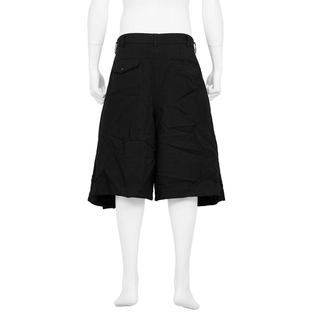 POLYESTER FOLD SHORTS BLACK