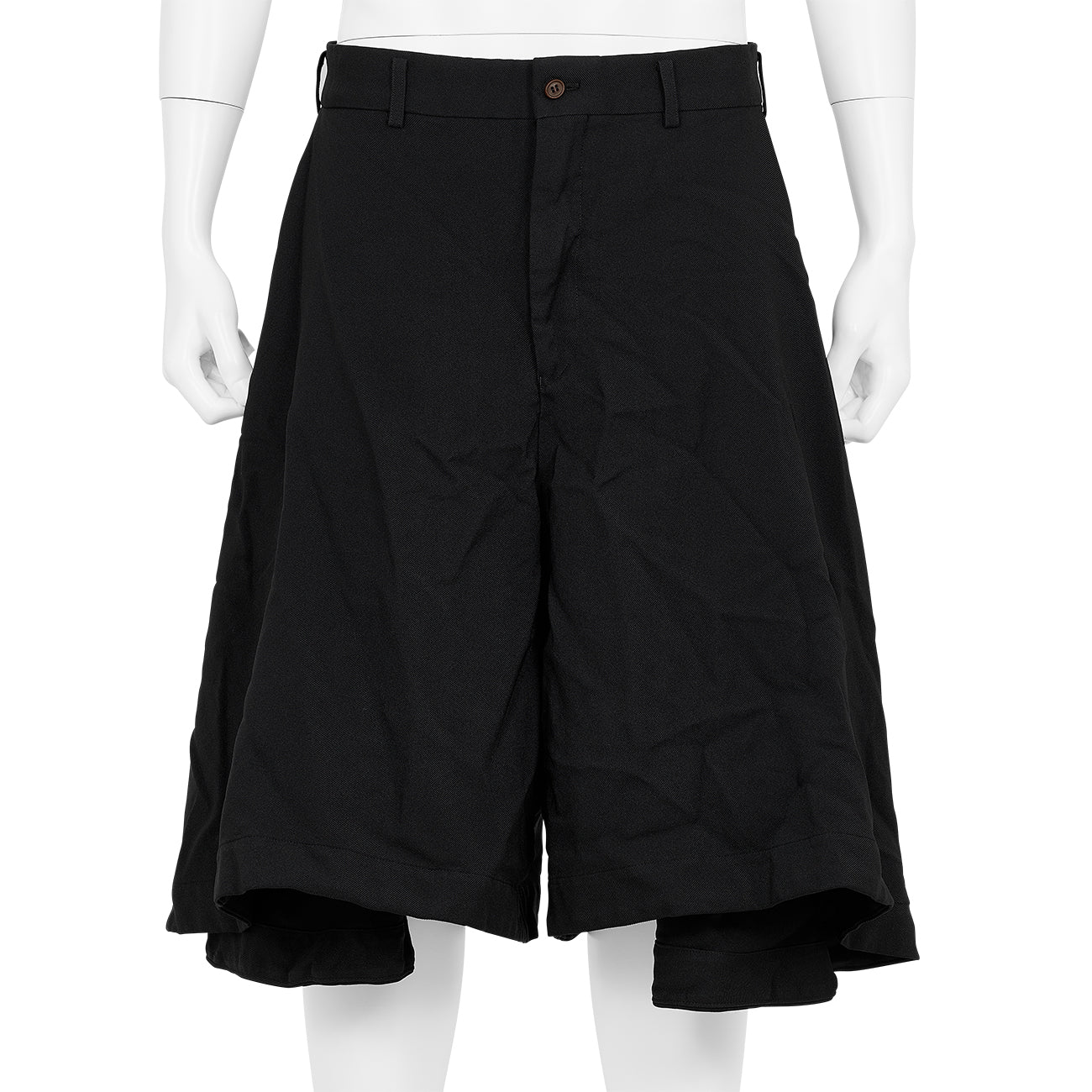 POLYESTER FOLD SHORTS BLACK