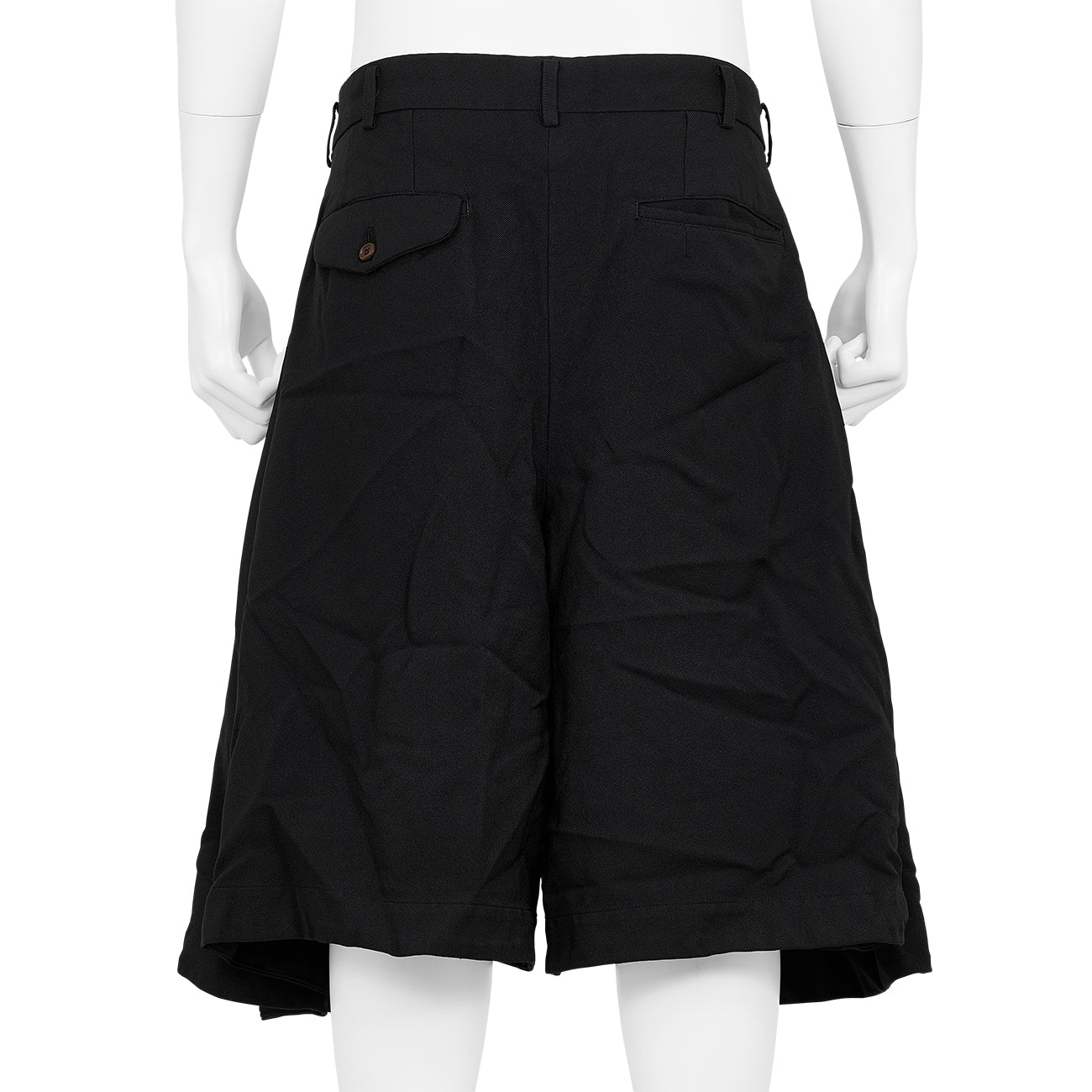 POLYESTER FOLD SHORTS BLACK