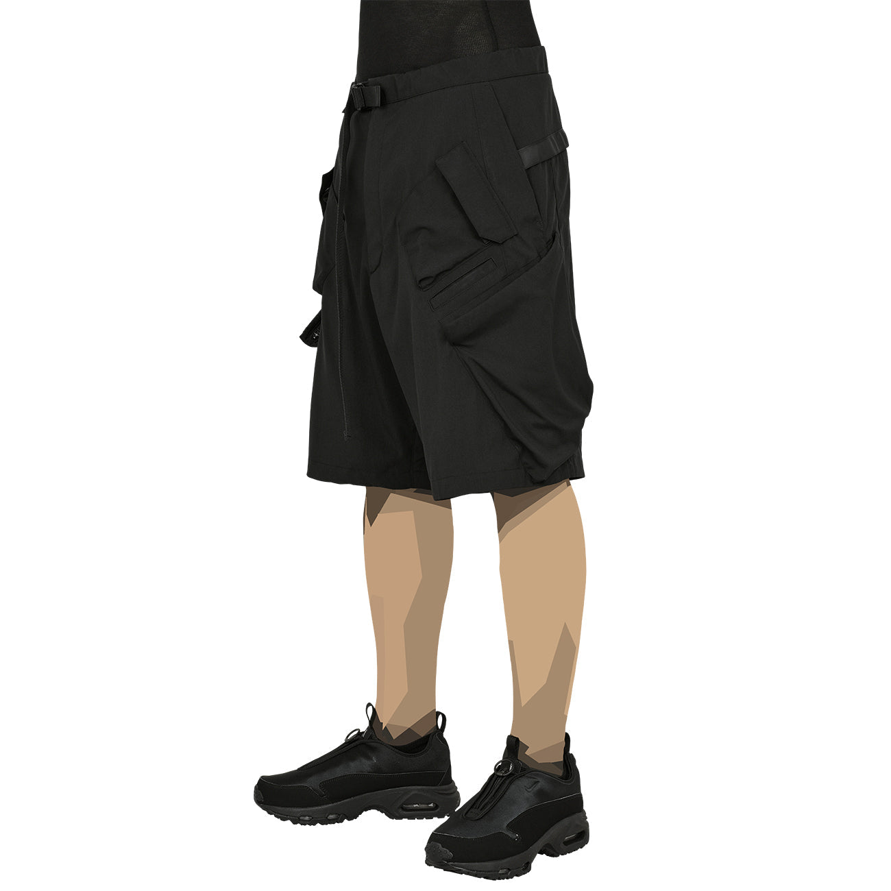 SP29-M NYLON STRETCH BDU SHORT PANTS BLACK