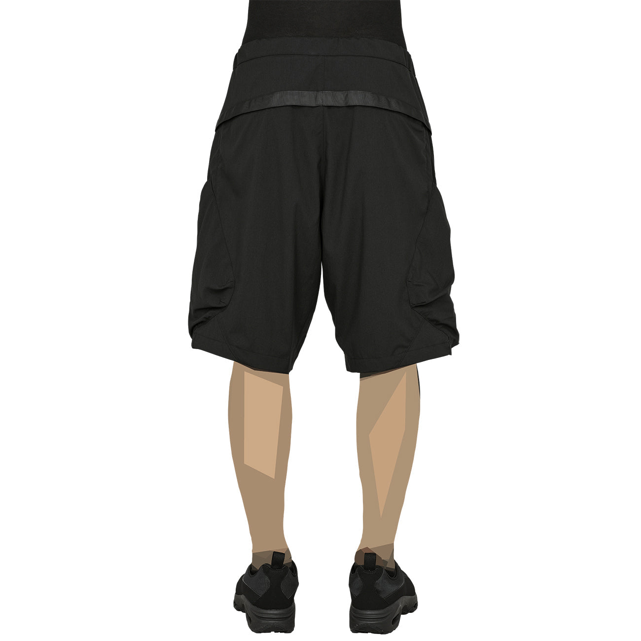 SP29-M NYLON STRETCH BDU SHORT PANTS BLACK