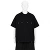BLACK LINE BUTTON T-SHIRT BLACK