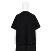 BLACK LINE BUTTON T-SHIRT BLACK